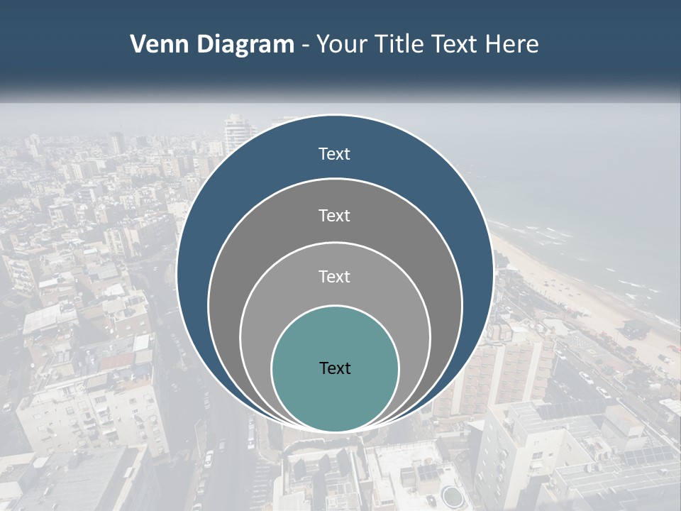 An Aerial View Of A City With The Ocean In The Background PowerPoint Template