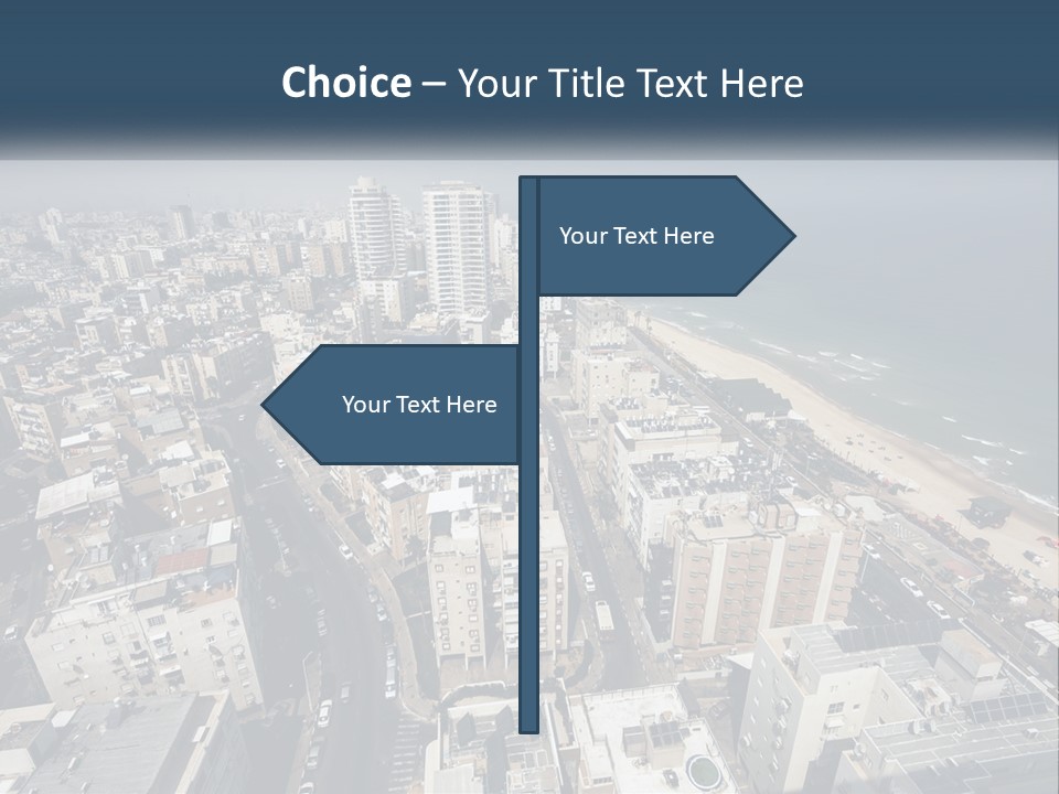 An Aerial View Of A City With The Ocean In The Background PowerPoint Template