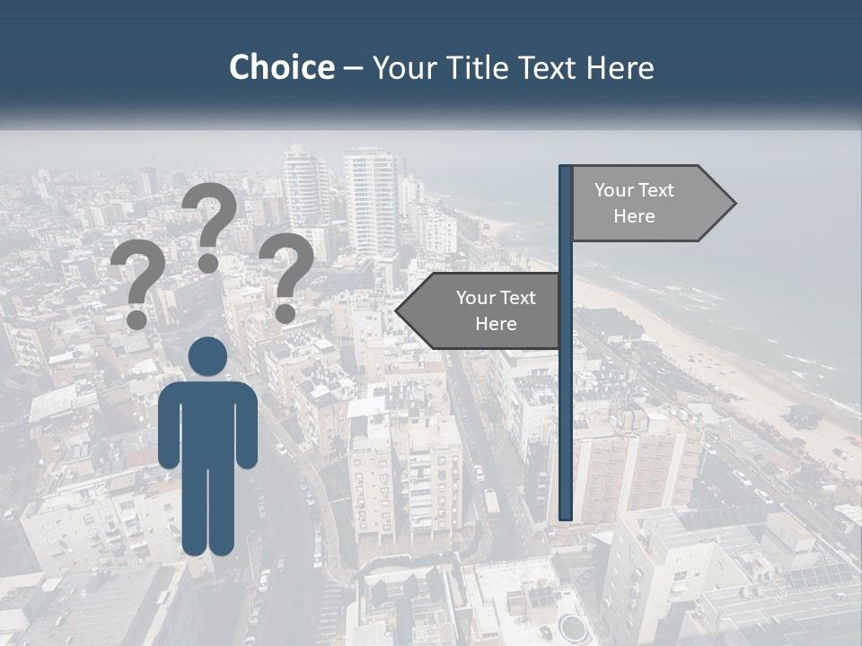 An Aerial View Of A City With The Ocean In The Background PowerPoint Template