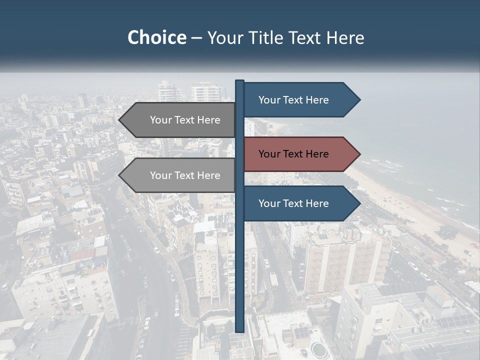 An Aerial View Of A City With The Ocean In The Background PowerPoint Template