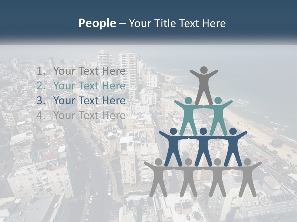 An Aerial View Of A City With The Ocean In The Background PowerPoint Template