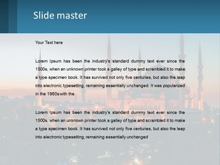 A Picture Of A Building With A Sky Background PowerPoint Template