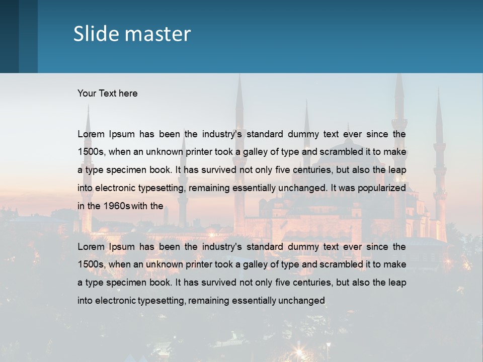 A Picture Of A Building With A Sky Background PowerPoint Template