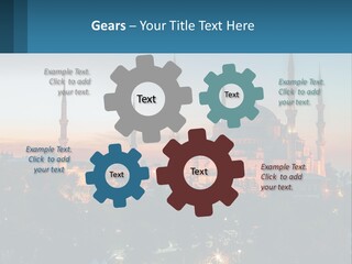 A Picture Of A Building With A Sky Background PowerPoint Template