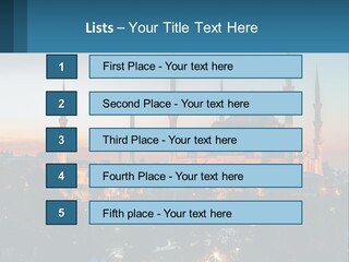 A Picture Of A Building With A Sky Background PowerPoint Template