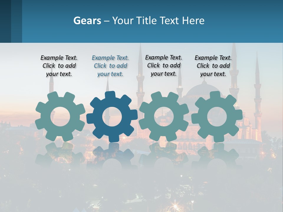 A Picture Of A Building With A Sky Background PowerPoint Template