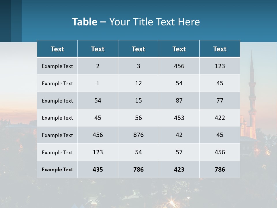 A Picture Of A Building With A Sky Background PowerPoint Template
