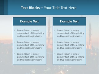 A Picture Of A Building With A Sky Background PowerPoint Template