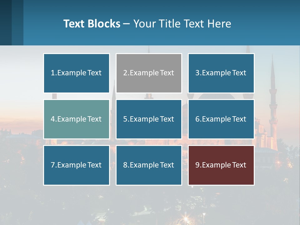 A Picture Of A Building With A Sky Background PowerPoint Template