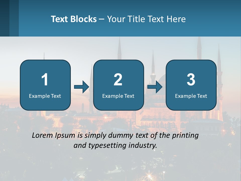 A Picture Of A Building With A Sky Background PowerPoint Template