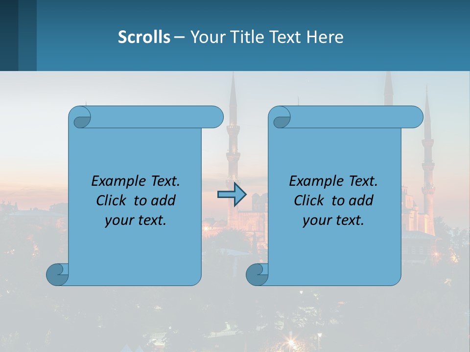 A Picture Of A Building With A Sky Background PowerPoint Template
