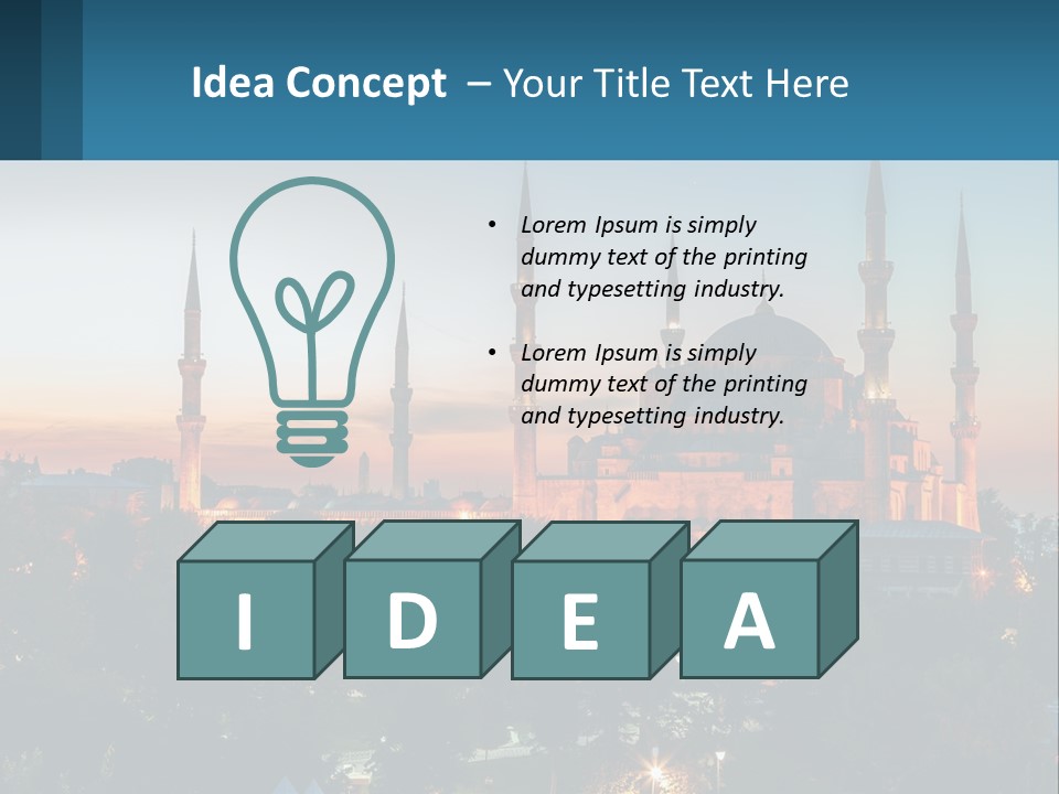 A Picture Of A Building With A Sky Background PowerPoint Template