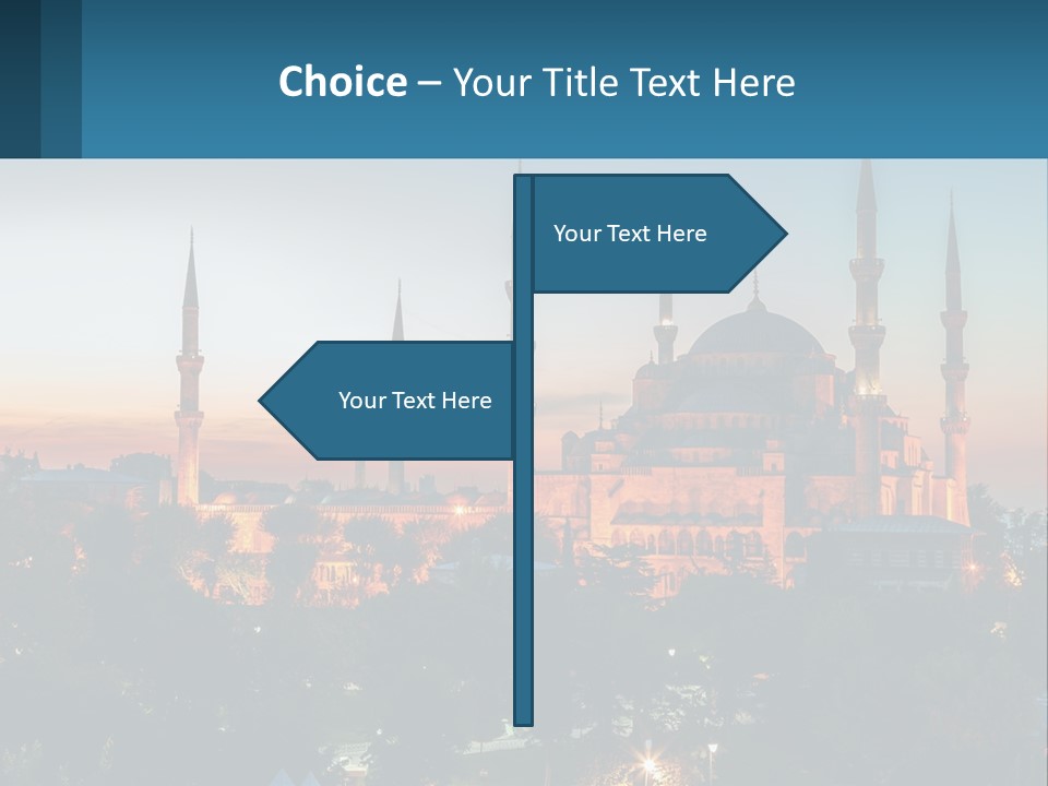 A Picture Of A Building With A Sky Background PowerPoint Template