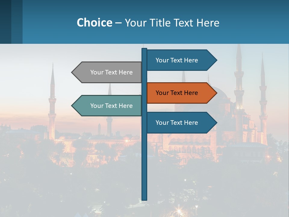 A Picture Of A Building With A Sky Background PowerPoint Template