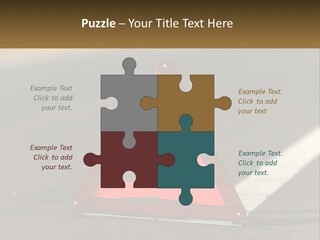 A Red Triangle Sign Sitting On The Side Of A Road PowerPoint Template