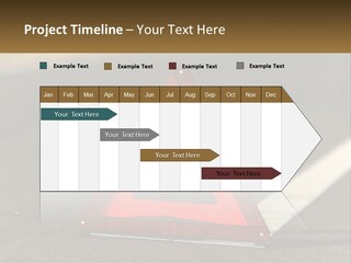 A Red Triangle Sign Sitting On The Side Of A Road PowerPoint Template