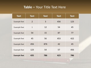 A Red Triangle Sign Sitting On The Side Of A Road PowerPoint Template