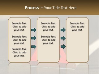 A Red Triangle Sign Sitting On The Side Of A Road PowerPoint Template