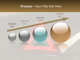 A Red Triangle Sign Sitting On The Side Of A Road PowerPoint Template