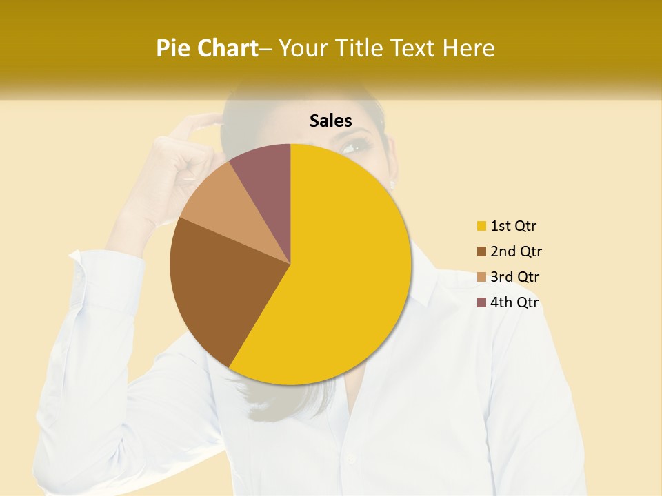 A Woman Holding Her Hand Up To Her Head PowerPoint Template