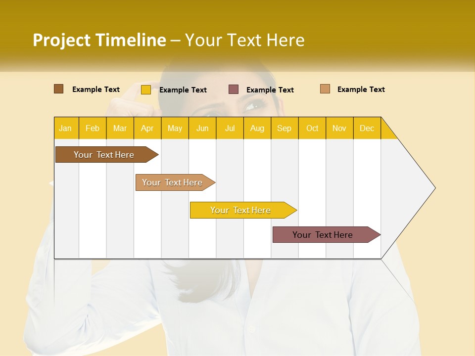 A Woman Holding Her Hand Up To Her Head PowerPoint Template