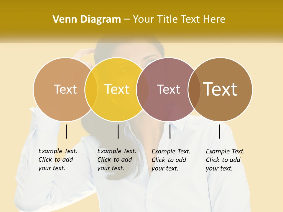 A Woman Holding Her Hand Up To Her Head PowerPoint Template