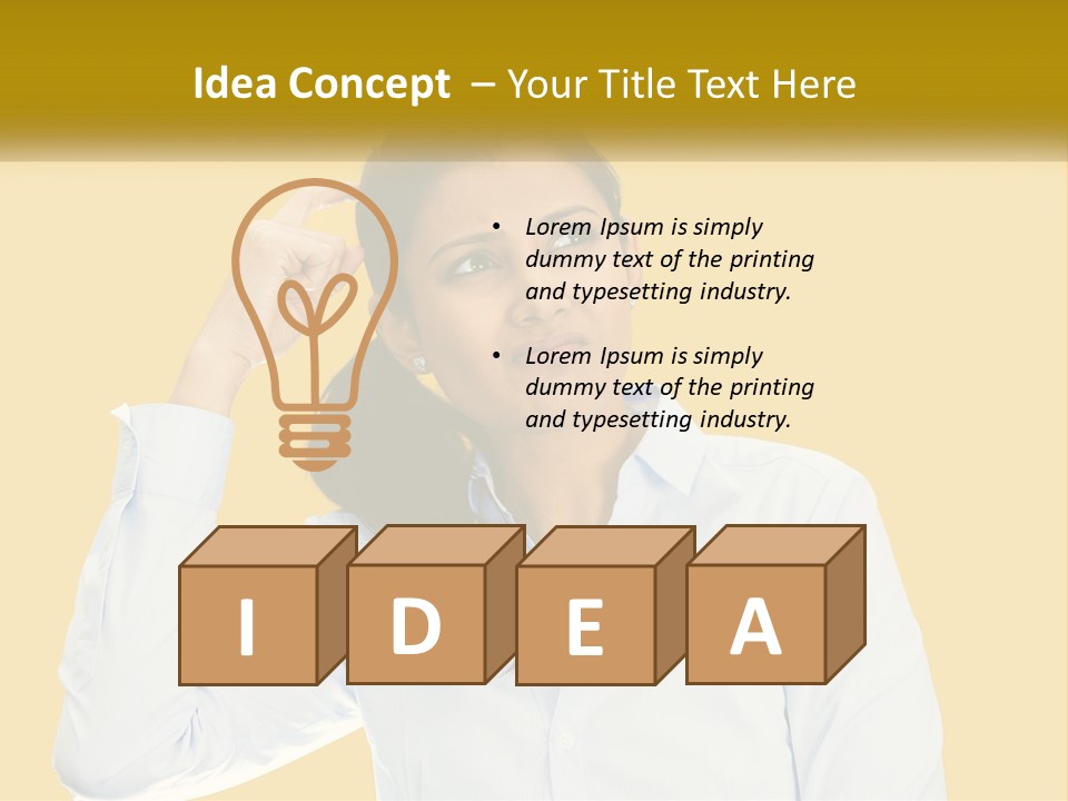 A Woman Holding Her Hand Up To Her Head PowerPoint Template