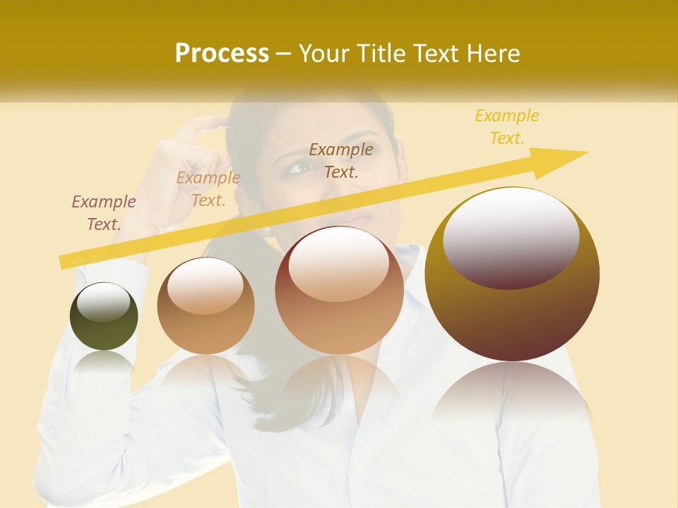 A Woman Holding Her Hand Up To Her Head PowerPoint Template