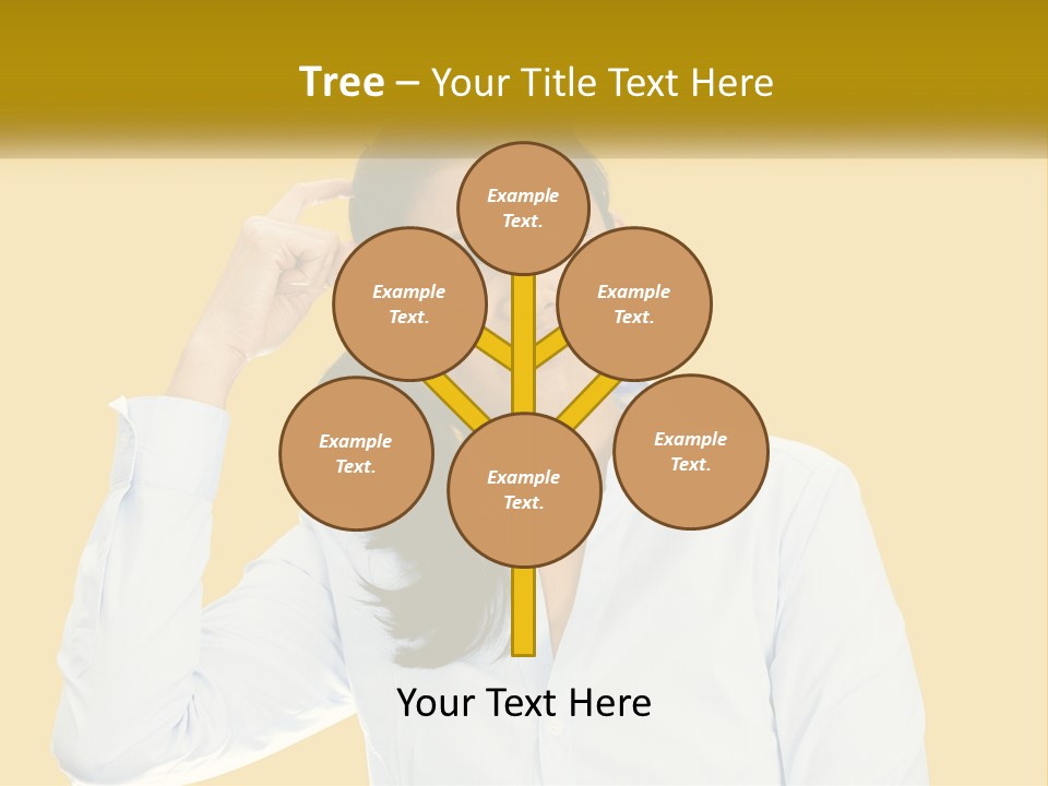 A Woman Holding Her Hand Up To Her Head PowerPoint Template