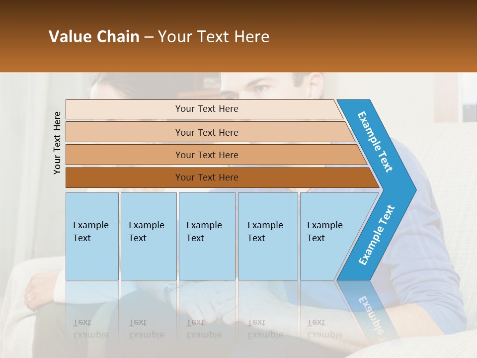 A Man And A Woman Sitting On A Couch PowerPoint Template