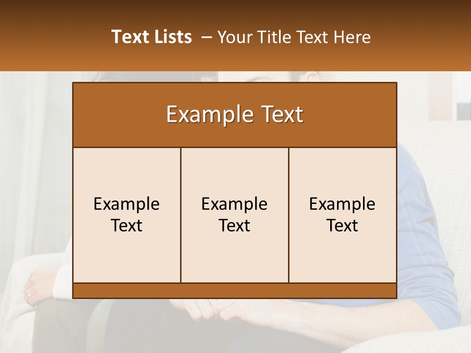 A Man And A Woman Sitting On A Couch PowerPoint Template