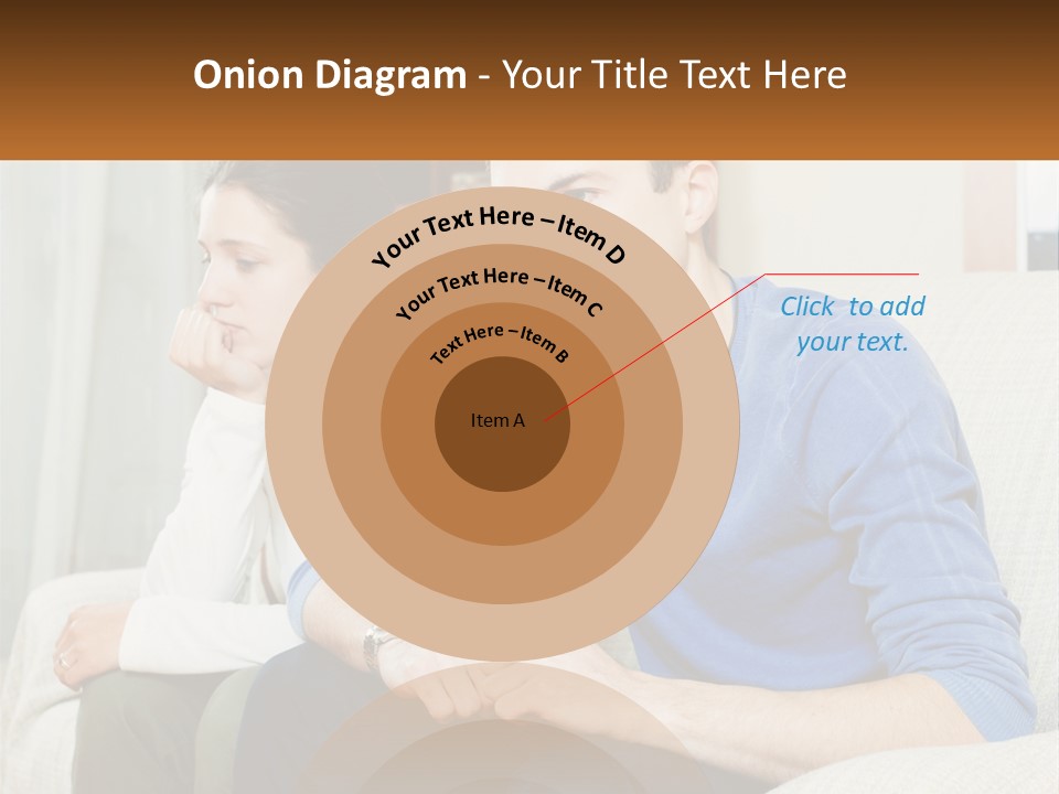 A Man And A Woman Sitting On A Couch PowerPoint Template