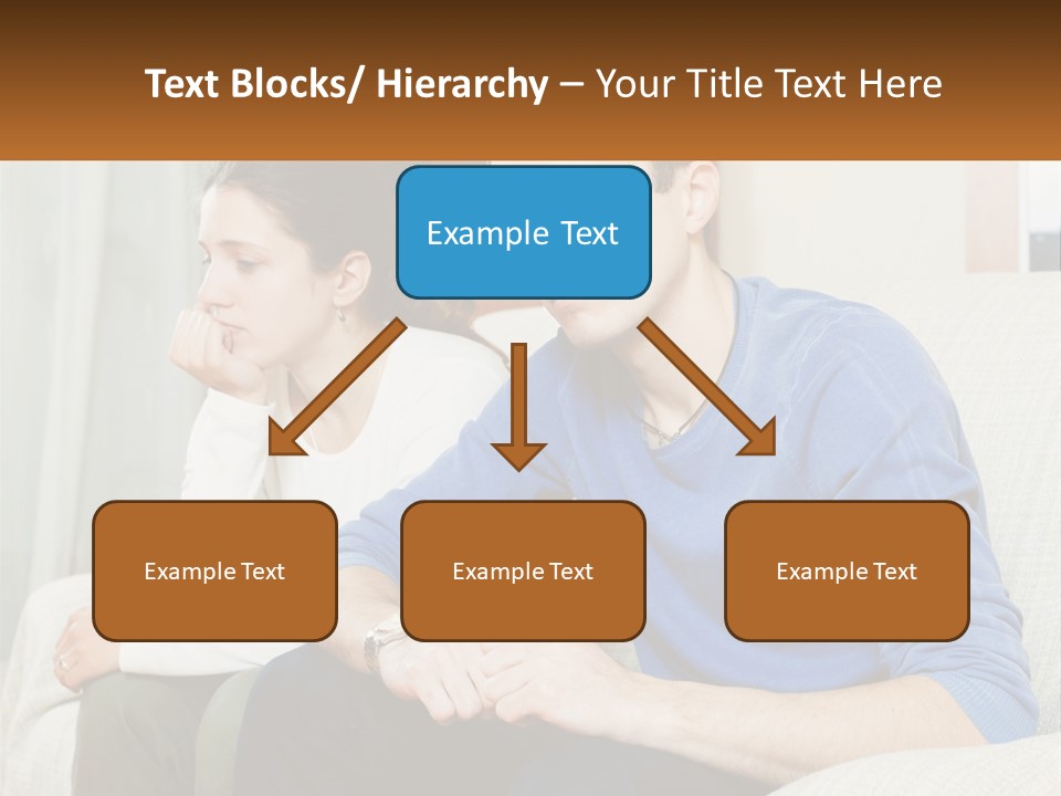 A Man And A Woman Sitting On A Couch PowerPoint Template