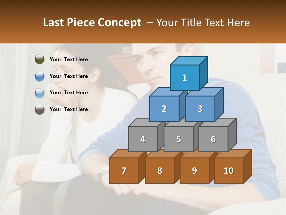 A Man And A Woman Sitting On A Couch PowerPoint Template