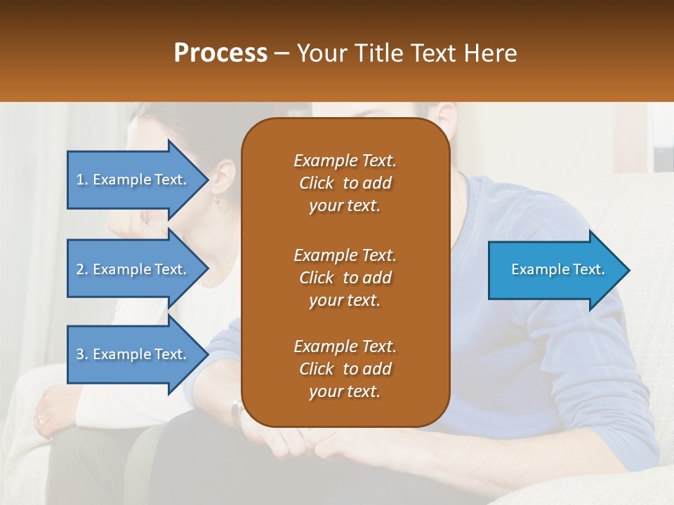 A Man And A Woman Sitting On A Couch PowerPoint Template