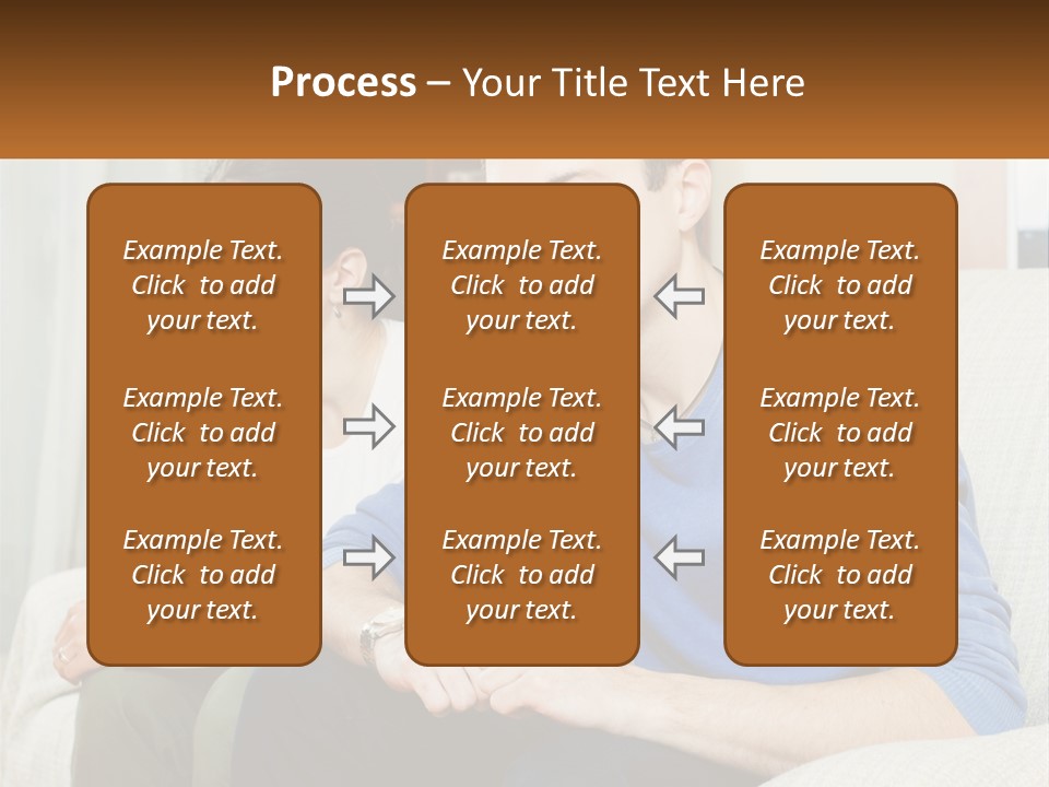 A Man And A Woman Sitting On A Couch PowerPoint Template