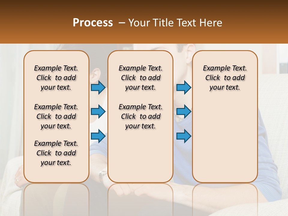 A Man And A Woman Sitting On A Couch PowerPoint Template