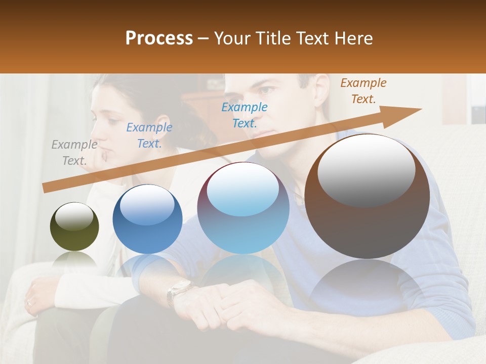 A Man And A Woman Sitting On A Couch PowerPoint Template