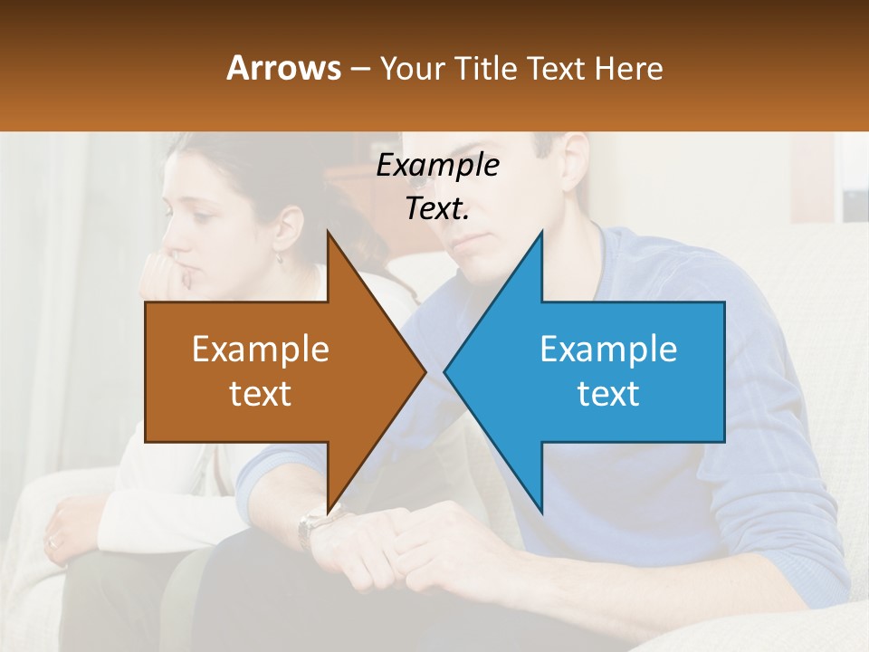 A Man And A Woman Sitting On A Couch PowerPoint Template