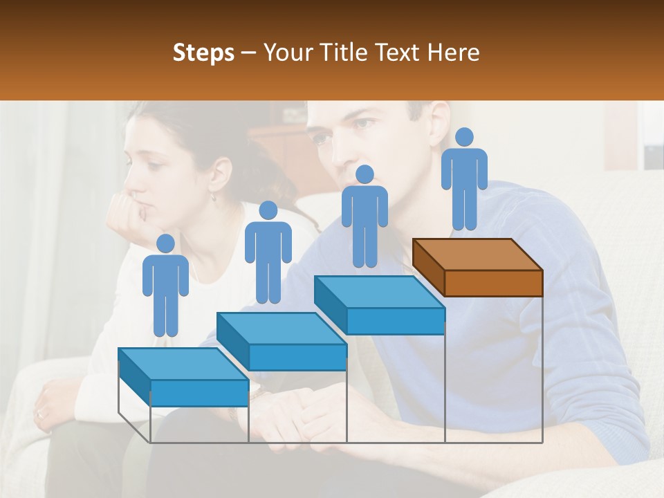 A Man And A Woman Sitting On A Couch PowerPoint Template