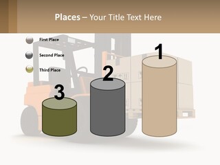 A Forklift With Boxes On The Back Of It PowerPoint Template