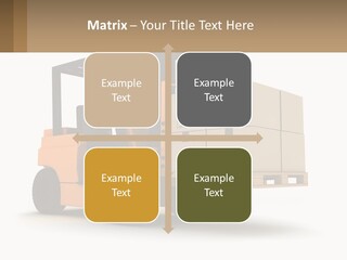 A Forklift With Boxes On The Back Of It PowerPoint Template