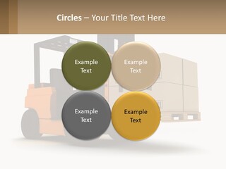 A Forklift With Boxes On The Back Of It PowerPoint Template