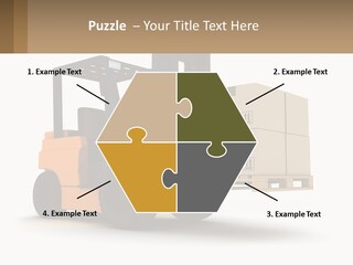 A Forklift With Boxes On The Back Of It PowerPoint Template