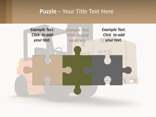 A Forklift With Boxes On The Back Of It PowerPoint Template