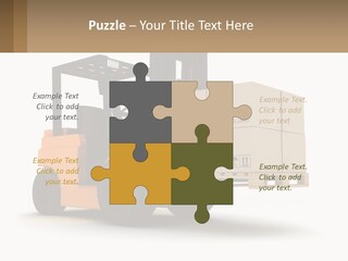 A Forklift With Boxes On The Back Of It PowerPoint Template
