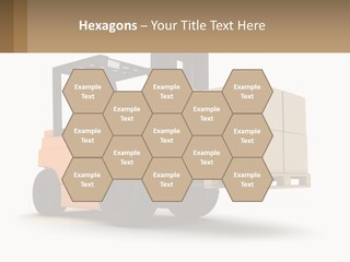 A Forklift With Boxes On The Back Of It PowerPoint Template