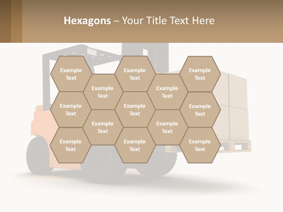 A Forklift With Boxes On The Back Of It PowerPoint Template