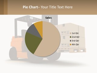 A Forklift With Boxes On The Back Of It PowerPoint Template