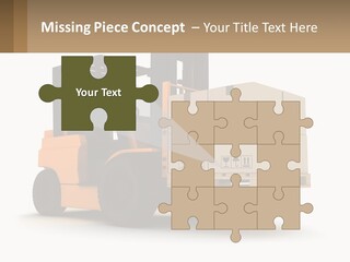 A Forklift With Boxes On The Back Of It PowerPoint Template